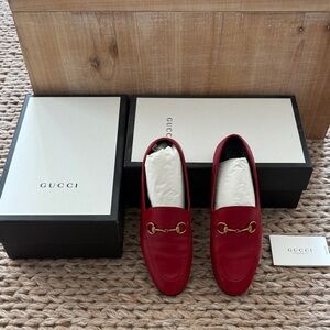 Gucci Red Slip-On Loafers